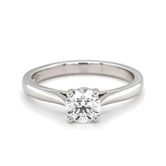 Unique Round and Natural Diamond Solitaire Ring