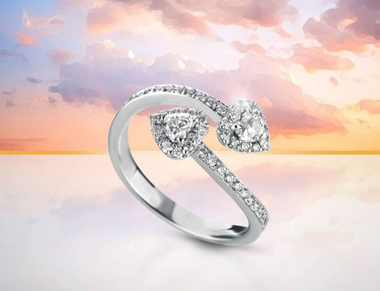 Fantasy ring in 18k white gold with natural diamonds and vvs sd100002